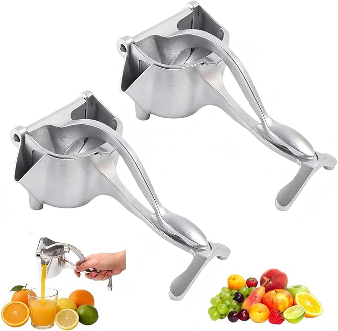 Fruit Juice Squeezer, 2026 New Upgraded Hand Juicer Squeezer Lemon Juicer Manual Hand Press with Ergonomic Grip, Easy to Use and Clean for Orange Citrus Pomegranate Lime Grapefruit(2PCS)