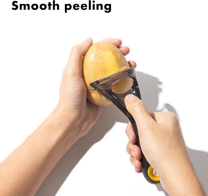 Ultra Comfortable Grip Vegetable Peeler, Potato Peelers for Kitchen, Y Peeler with Sharp Stainless Steel Blade for Veggie, Fruit, Potato, Carrot, Apple, Cucumber - Good Sturdy