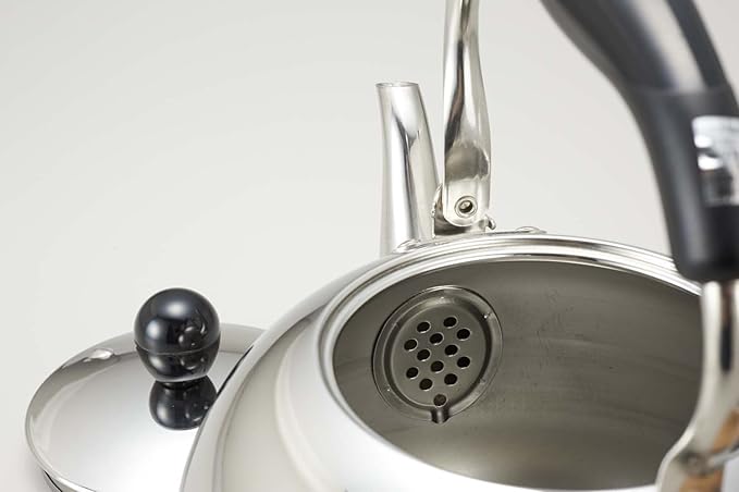 Pearl Metal H-1723 Kettle, 8.1 gal (3.0 L), Induction Compatible, Stainless Steel, Moon Drop