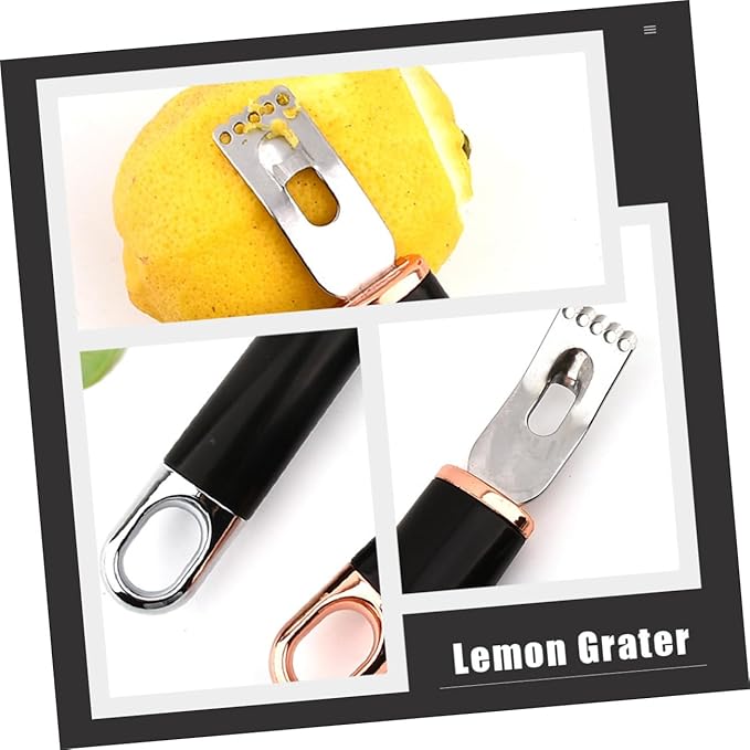IMIKEYA Stainless Steel Lemon Grater Protective Cleaning Brush Multipurpose Fruit Grater for Kitchen for Citrus Peeling and Slicing Random Color