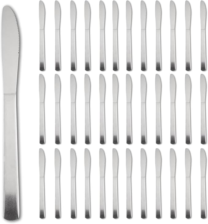 36 PCS Dinner Knifes Set - Windsor Stainless Steel Table Knives 8.7 Inch with Dishwasher Safe Butter Knives,Metal Butter Knofe,Dinner Knife Silverware for Home,Kitchen or Restaurant