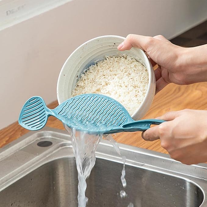 2 Pack Stirring Rice Washer Kitchen Gadgets Utensils Rice Drainer Washing Water Filter Baffle Tool Food Strainers for Sushi Making Grapes Beans Vegetables Fruits Blueberry