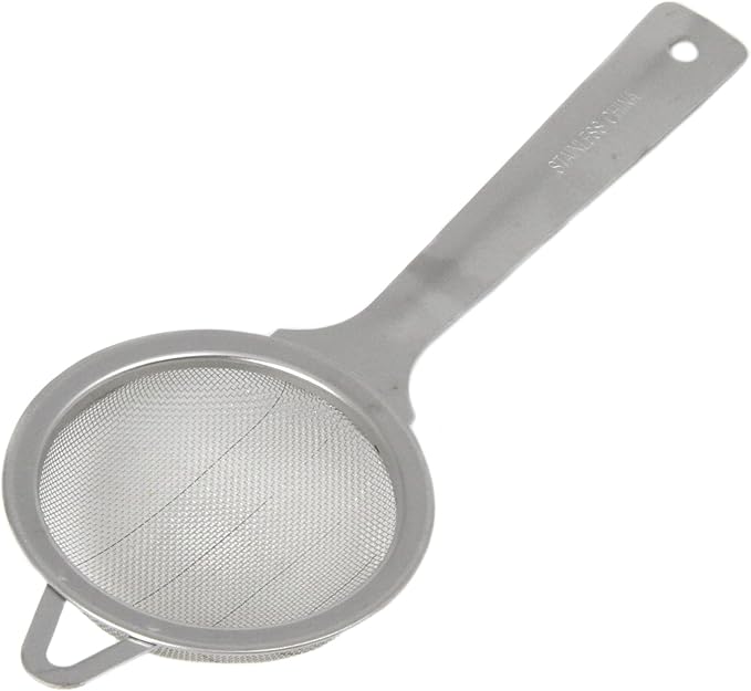 Chef Craft Select Mini Strainer, 6.75 inches tall 2.5 inch diameter, Stainless Steel