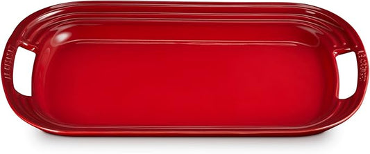Le Creuset Stoneware Serving Platter, 16.25", Cerise