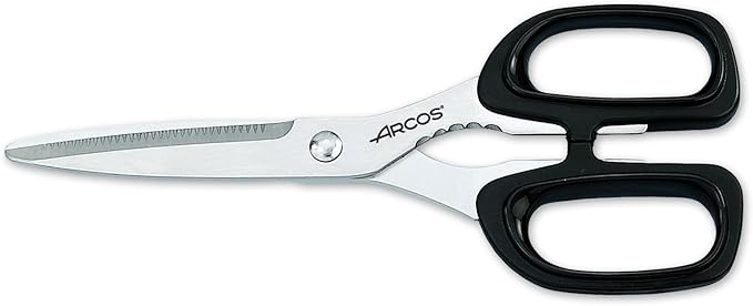 ARCOS Knife Set 5 pieces Nitrum Stainless Steel and mm blade. 3750 gr. Professional Cooking Knife For Cutting Variety of Foods Ergonomic Polyoxymethylene POM Handle. Series Riviera. Color Black.