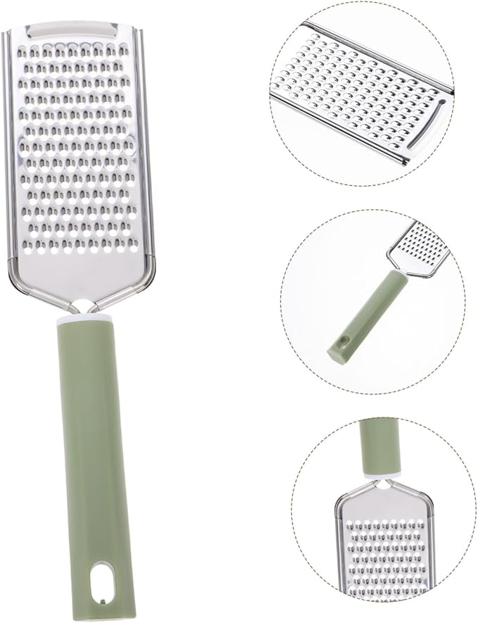PRETYZOOM Stainless Steel Handheld Zester Multifunctional Garlic Mincer Tool with Ergonomic Handle for Efficient Grating of Garlic Ginger and Cheese Lightweight Kitchen Accessory