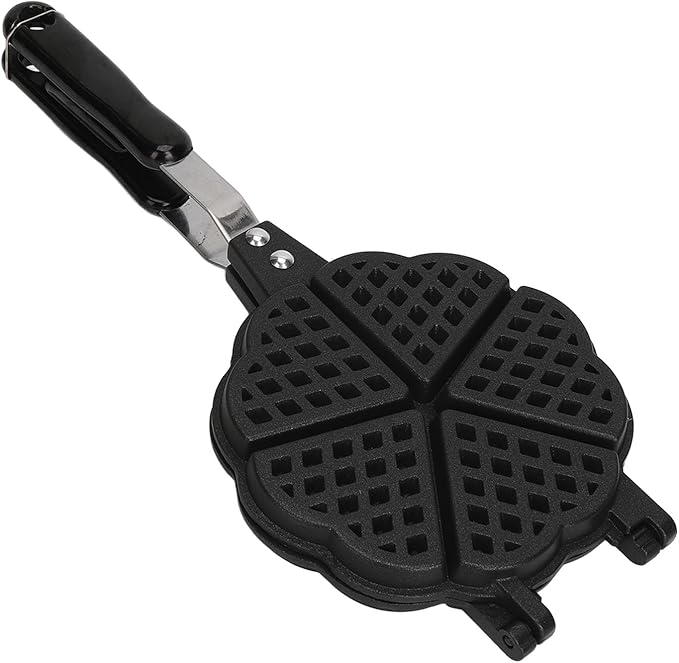 5.9in Mini Waffle Maker Pan, Stovetop Waffle Skillet, Aluminum Alloy and Plastic Portable Waffle Maker for Waffles Sandwich Toaster, Multi Use for Home Camping Picnics