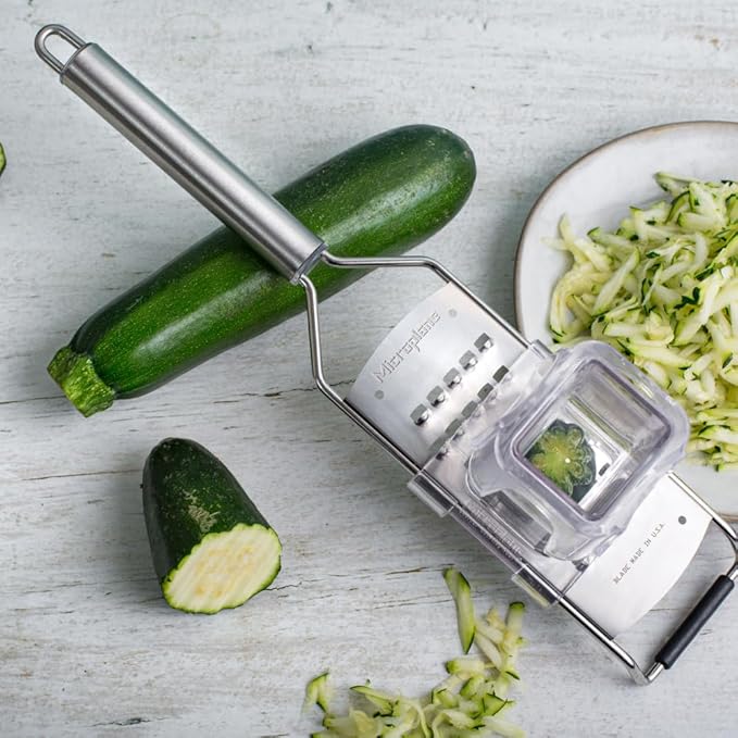 Microplane Professional Series Kitchen Grater new Extra Coarse for Potato, Zucchini, Carrot, Apple, Cabbage and Cheese with Stainless Steel Blades - Made in USA
