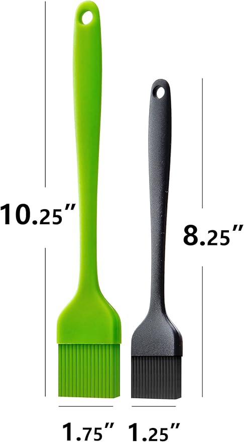 Ortarco Silicone Basting Pastry Brush for Baking Cooking Bbq Grill Spread Oil Butter Sauce 2 Pack