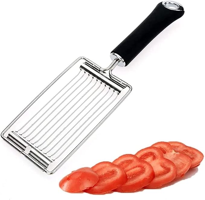 Tomato Slicer,Stainless Steel Handheld Boiled Eggs Slicer Tomato Cutter Veggie Chopper Kitchen Gadgets Manual Graters Slicers