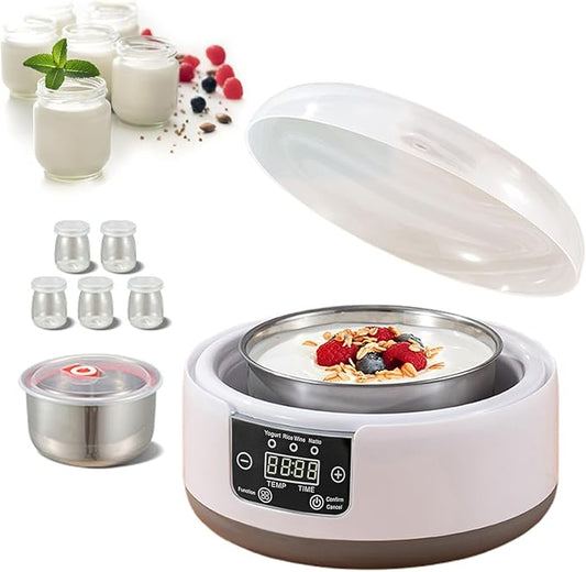 Yogurt Maker Machine, Yogurt Maker 36 Hour, Electric Yogurt Maker With Temperature & Time Control, 1.2L Multi-Function Yogurt Machine Automatic Perfect Gifts for Men & Women B