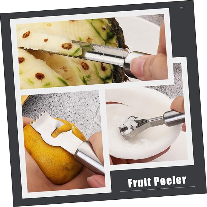 3pcs Stainless Steel Lemon Zester Grater for Cheese Fruit Coconuts Multipurpose Peeler Tool