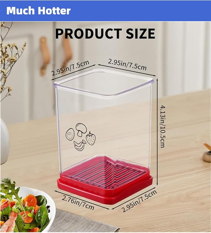 Stainless Steel Strawberry Slicer Egg Slicers Banana Slicers, Fruit & Vegetable Speed Fruit Slicer with Push Plate, Quickly Making Fruit Vegetable Salad, Kitchen Portable Slicing Tool