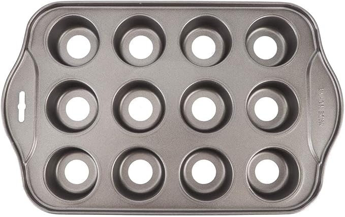Beufee Mini Cheesecake Pan,Mini Cupcake Muffin Baking Pans 12 Cavity with Removable Bottom Cupcake Pan Mini Round Cake Pans Nonstick Cake Mold DIY Baking Cake Mold Bakeware Kitchen Utensils