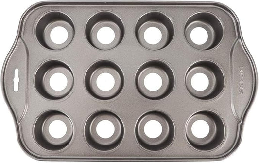 Beufee Mini Cheesecake Pan,Mini Cupcake Muffin Baking Pans 12 Cavity with Removable Bottom Cupcake Pan Mini Round Cake Pans Nonstick Cake Mold DIY Baking Cake Mold Bakeware Kitchen Utensils