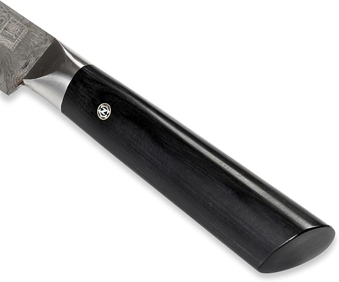 zayiko Black Edition Damascus Filleting Knife Boning Knife | 14 cm blade made of 67 layers of VG10 Damascus steel | Pakkawood handle | Kitchen knife for boning and paring meat | Elegant gift box