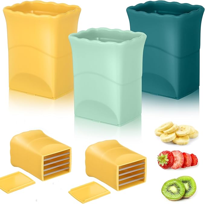3 Pieces Cup Egg Slicer Cutter Portable Slicer