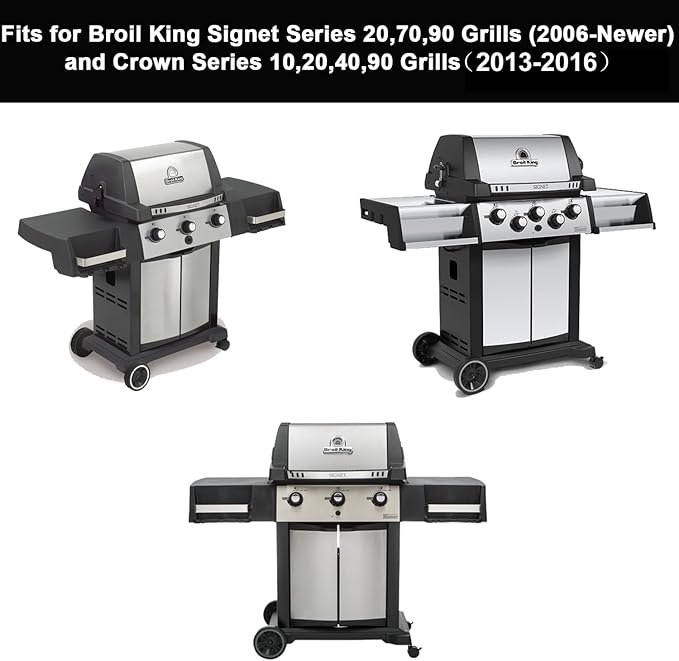 Cast Iron Reversible Griddle for Broil King Signet Series 20, 70, 90 Grills, Durable Griddle Replacement Parts for Broil King Crown Series 10, 20, 40, 90 Grills, 15" X 12.8", Black, Rectangular