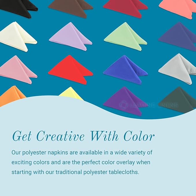Polyester Cloth Napkins - Washable Soft Table Linens - Durable & Elegant for Dining, Restaurants, Weddings, Events, Rentals, Banquets, & Parties - Premium Quality Set of 250, Royal Blue, 20"x20"