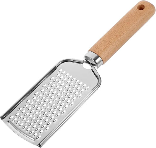 Stainless Steel Plane Grater Zester Wood Handle for Fruit and Vegetable Easy to Use Kitchen Gadget for Potatoes Carrots