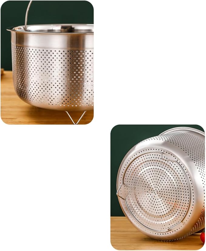Steamer Basket for Instant Pot 18/8 Stainless Steel Strainer Basket Pressure Cooker Accessories (6L)