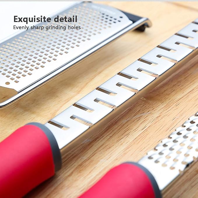 Kitchen Graters Set of 3 Stainless Steel Handheld Zester, Razor Sharp Teeth High Performance for Vegetables, Fruits, Cheese, Chocolate,3pcs