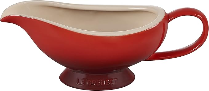Le Creuset Heritage Stoneware Gravy Boat, Cerise