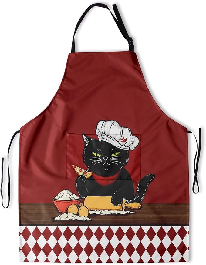 Apron with Pockets Aprons for Women Men Kitchen Chef Apron for Cooking Gardening Server Waitress Painting
