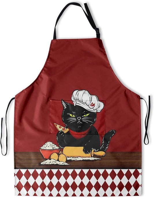 Apron with Pockets Aprons for Women Men Kitchen Chef Apron for Cooking Gardening Server Waitress Painting