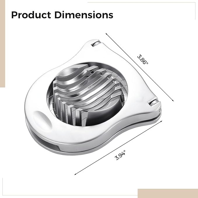 2 Pack Egg Slicer,Zinc Alloy Hard Boiled Egg Cutter,Multi-Function Stainless Steel Metal Wire Slicers for Mushroom,Strawberry,Banana,Easy Clean,Uniform Slices,Perfect for Salads Sandwiches Breakfast