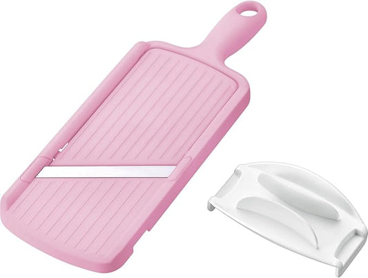 Shimomura Industry FV-621 Full Veggie Slicer, Thickness Adjustable, 3 Levels (0.04/0.06/0.08 inch (1/1.5/2 mm), Holder Included, Made in Niigata, Tsubamesanjo