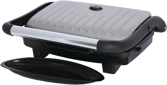 Brentwood TS-611 Compact Panini Press & Sandwich Maker,1000-Watt, Non-Stick,Stainless Steel