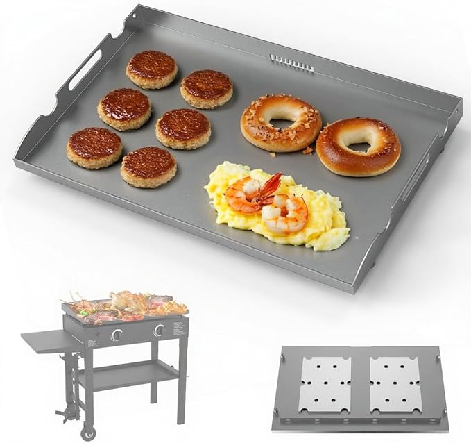 SafBbcue Upgrade 28" Griddle Replacement Top for Blackstone 28 inch Tabletop Griddle 1517 1856 1883 2094 1963 1924 Replacement Parts, 28 inch Flat Top Grill with Handy Handle, Carbon Steel