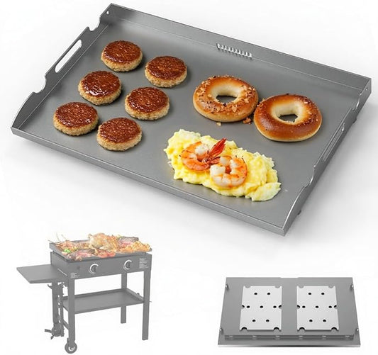 SafBbcue Upgrade 28" Griddle Replacement Top for Blackstone 28 inch Tabletop Griddle 1517 1856 1883 2094 1963 1924 Replacement Parts, 28 inch Flat Top Grill with Handy Handle, Carbon Steel
