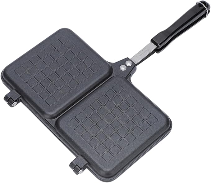 stovetops Sandwich Press – Double Sided Toaster Pan, Non-Stick Cheese Melter Griller | Easy Handle Cooking Tool, Hot Sandwich Maker for Camping, Outdoor Kitchen, Travel Breakfast, and Quick Meals