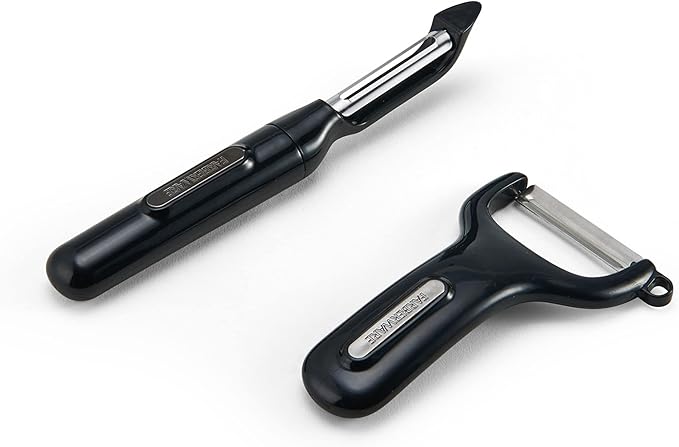 Farberware Professional Euro Peeler and Y-Peeler Set, 8-Inch and 5-Inch, Black