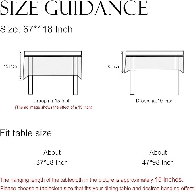 ISAENNE Designer French Extra Long Rectangular Tablecloth,Linen Orange Floral Pattern Indoor Table Cloth,Wrinkle Resistant Decor Table Cloth for Dining Thanksgiving Kitchen,67"*118"-Alvarado D