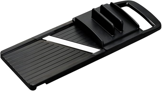 Kyocera Advanced Ceramic Wide Adjustable Slicer with Handguard, Black