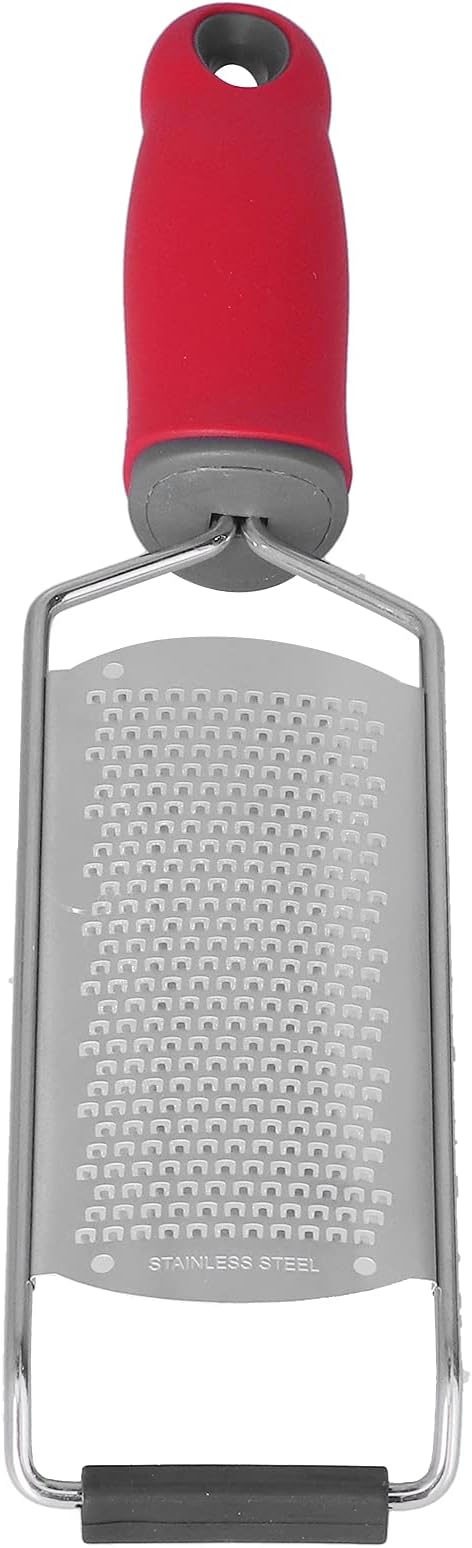 Stainless Steel Multifunctional Cheese Grater, Lemon Zester with Non Slip PP Handle, Space Saving Design, Easy to, Dishwasher Safe, Ideal for Kitchen Use (Fine tooth planing model)