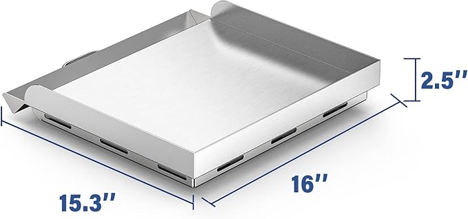 Skyflame 14" x16" Universal Fry Griddle, For Most 14" Cook System Single/Double Burner Stove, Flat Top Griddle for Camping, Tailgating, Compatible with Camp Chef EX60LW, EX60P, EX60PP, EX60P, EX60B