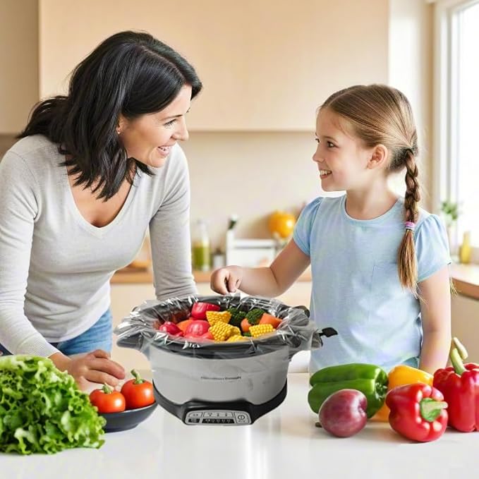 Slow Cooker Liners, Disposable Crock Pot Liners, 13"x21" Large Size Cooking Bags, Fits 3-8 Quart Oval & Round Crock Pot, BPA-Free, 10 Count