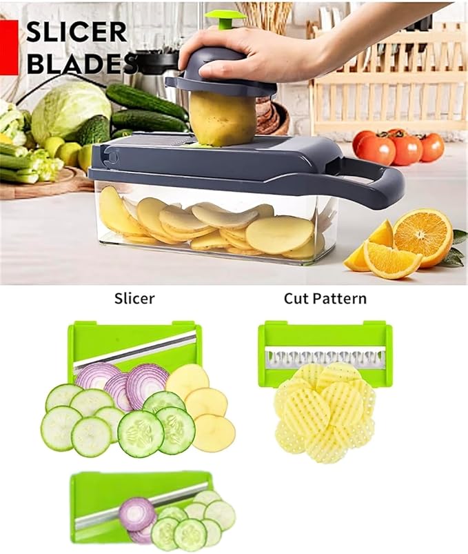 16 in1 pro vegetable chopper, onion chopper, fruit and vegetable slicer with container, vegetable and fruit chopper, Onion cutter, Kitchen gadget