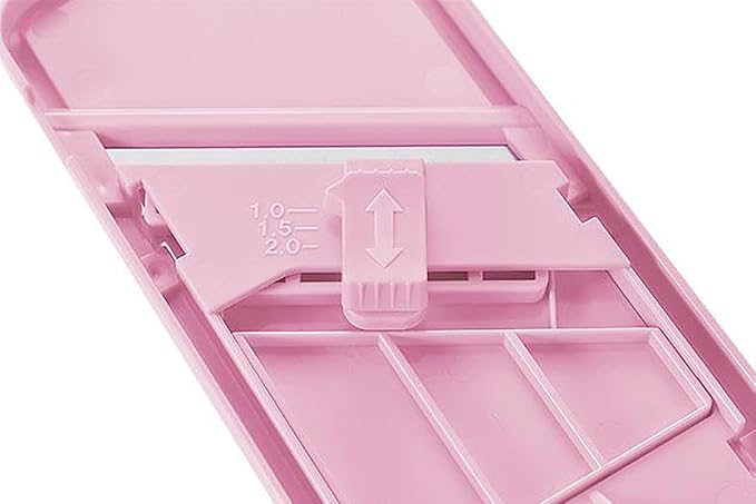 Shimomura Industry FV-621 Full Veggie Slicer, Thickness Adjustable, 3 Levels (0.04/0.06/0.08 inch (1/1.5/2 mm), Holder Included, Made in Niigata, Tsubamesanjo