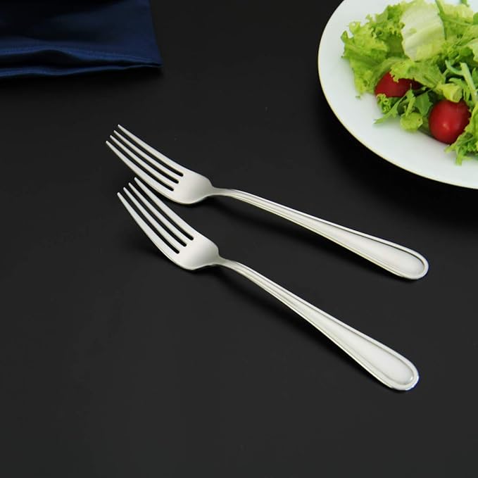 Table Forks Dinner Forks Stainless Steel 18/0 of Forks 6 Pcs for Home, Kitchen Restaurant, Dishwasher Safe, 7.99 Inches, Silver