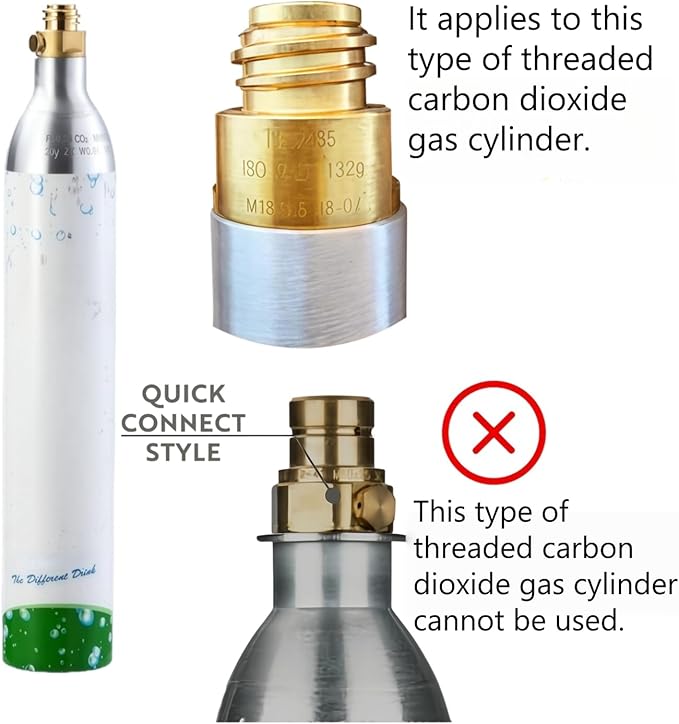 Sparkling Water Maker - 304 Stainless Steel Soda Maker, Carbonates Any Drink, Carbonator Machine with BPA Free Bottles(1L+0.5L) (CO2 Carbonator NOT Included)
