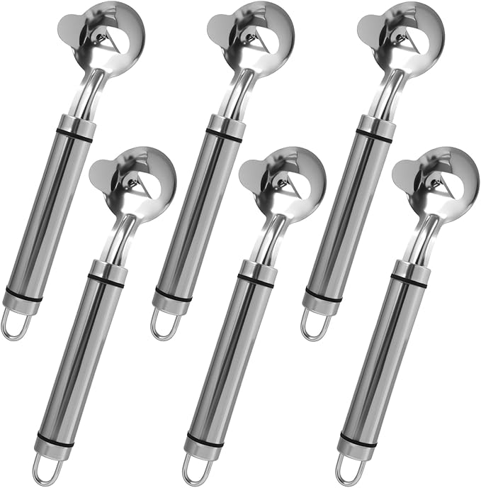 6 Pcs Cactus Peeler Spoon, Upgraded Safe 304 Stainless Steel Nopales Peeler, Multi-Function Cactus Peeling Tool, Chinese Noodle Tools for Kitchen Gadgets Accessory and Home and Restaurant