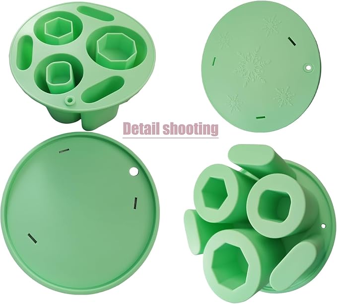 Ice Cube Trays for Stanley Cup 20 30 40 OZ Tumbler Ice Mold Heart Shape Silicone Ice Cube Tray with Lid, Stanley Ice Mold and Maker Ice Cube for Cocktails, Whisky, Juice (Other, Green)