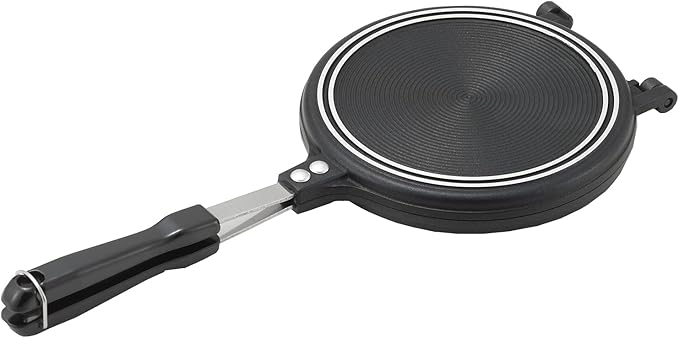 Yoshikawa SJ3208 Hot Sand Maker, For Gas Fire, Hot Multi Sandpan Total Length 16.3 x Diameter 7.1 x Height 1.3 inches (41.5 x 18.0 x 3.4 cm), Black, Outdoor Camping