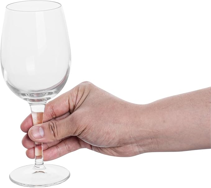 Restaurantware Wine Glass Set 6 Count 11.25 Oz Clear Stemmed Goblet Tempered Glassware With Round Shape Dishwasher Safe, Versatile For Fine Dining