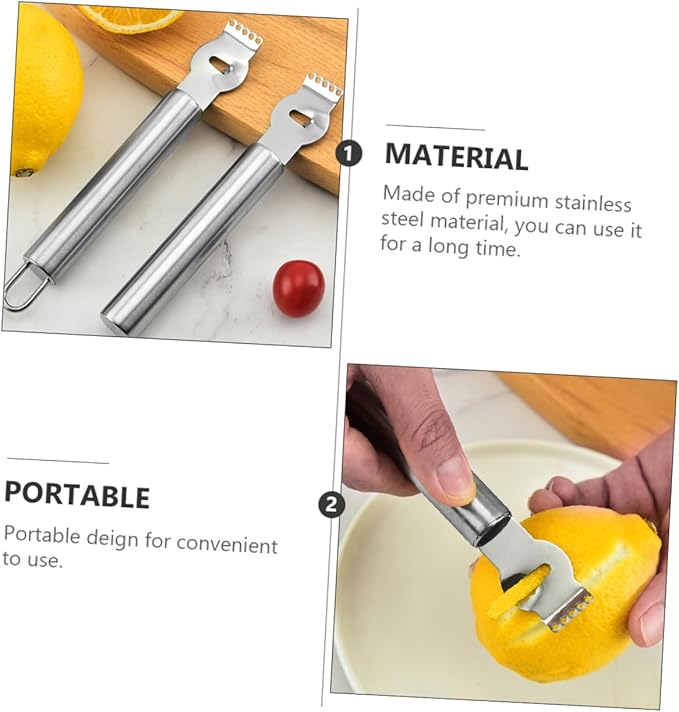 Mikinona 3pcs Lemon Grater Ergonomic Peeling Tool for Easy Vegetable Slicing and Fruit Prep Lightweight Kitchen Accessory for Effortless Citrus and Fruit Preparation